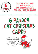 Six Pack Cards - Random Cat Christmas