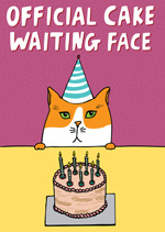 Official Cake Waiting Face