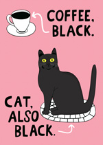 Coffee Black, Cat Also Black