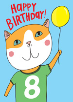 Cat Top 8th  Birthday