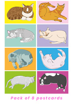 Cat Napping Postcards - 8 Pack